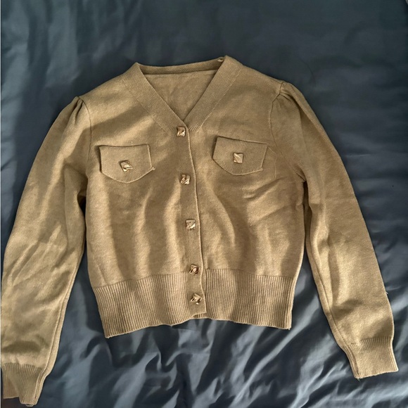 Jackets & Blazers - Women's Tan Cardigan Sweater